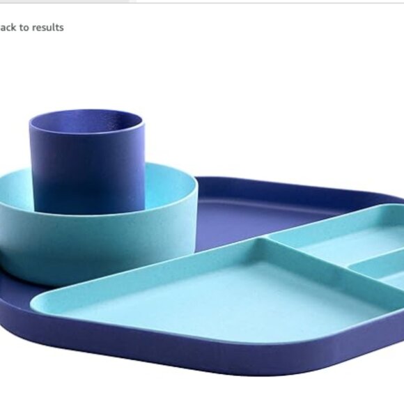 Plastic Free, Non-Toxic, Etc.  Kid's Dinner Set- NEW - Picture 1 of 9